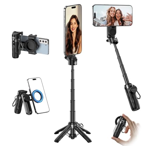 For MagSafe y B_RpNg X}z JObv }Olbgz Nbv y4r݌vzyS360°]E225°?z5iKLk Bluetooth Selfie Stick iPhone AndroidɑΉCOr X}z