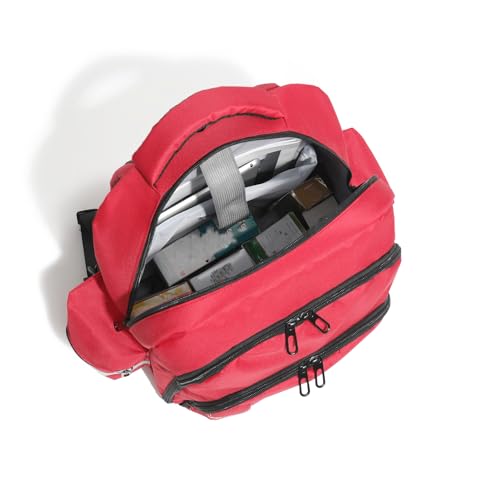 Mochila médica de emergência vermelha vazia para primeiros socorros, bolsa de primeiros socorros, pa