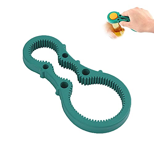 3 in 1 Jar Can Bottle Opener Latest Jar Opener Multifunctional Kitchen Tool for Weak Arthritic Hands Seniors Women to Open Bottles Cans Jars(Green)