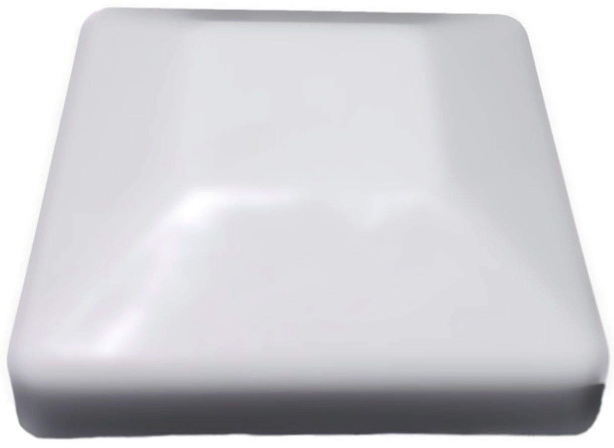 (24-Pack) Fence Post Caps - Protect Wooden Fence Poles Outdoor in Low Profile Made in USA (6x6 inch, White, 24)