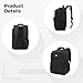 Texvora Travel Backpack with Adjustable Straps, Black Oxford Fabric with Large Capacity, Breathable Back Panel