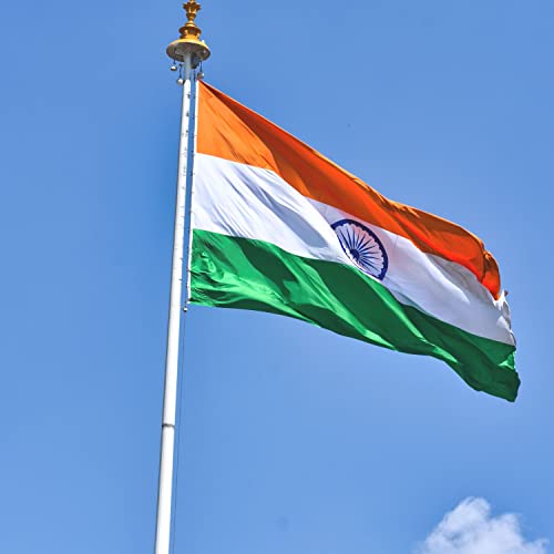 Indian Flag by IIT Delhi Startup | Size (3 ft x 4.5 ft) All Weather Flag, Fade Resistant, Double Stitched Tiranga, Satin Fabric