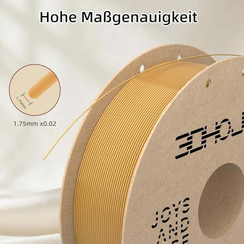 Image of 3DHoJor Silk PLA Filament 1.75mm, PLA Filament 1.75mm Silk Shiny 3D Printer Filament, 1kg*2 Cardboard Spool, Dimensional Accuracy + /- 0.03 mm, Fit Most FDM Printer(Silk Silver+Gold)