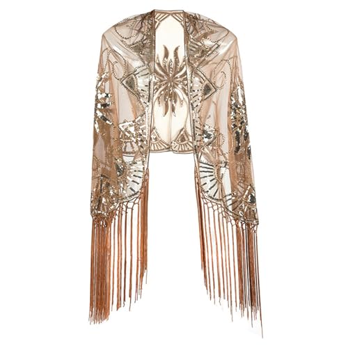 スパンコールがゴージャスなショール付き イブニングドレス スパンコールがゴージャスなショール付き イブニングドレス