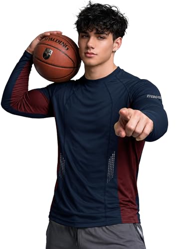 Image of EYEBOGLER Men's Full Sleeve Round Neck Activewear T-Shirt | Dry Fit Sports Top for Gym, Running & Training | Breathable Stretch Fabric | Athletic Fit for Workout & Outdoor Activities