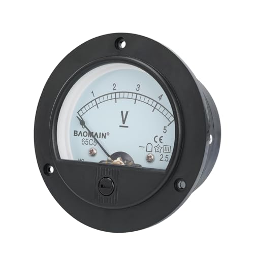 Image of BAOMAIN 65C5 DC 0-5V Class 2.5 Analog Panel Volt Meter