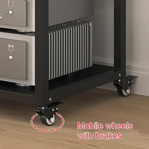 Support TV d'angle et meuble HiFi mobile à 3 niveaux pour optimiser le salon - 7