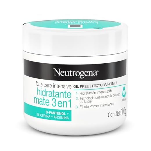 Neutrogena Face Care Intensive Crema Hidratante Facial Mate 3 en 1 D Pantenol 100g
