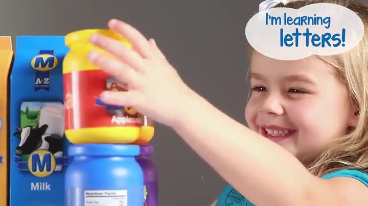 Learning Resources Mini Aliments A à Z – 26 Pièces Pour Apprendre L'Anglais – Bocal De Rangement – Dès 3 Ans