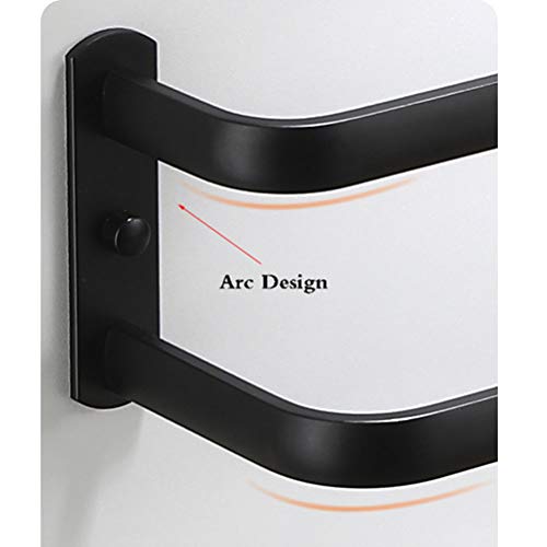 FBSHAD Salle de bain élégance en aluminium étagère serviette murale - 4