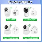 Adjustable Baby Monitor Wall Mount for VTech VM901/VM924/VM923/VM928, Full-Range View and Easy Installation Without Drilling