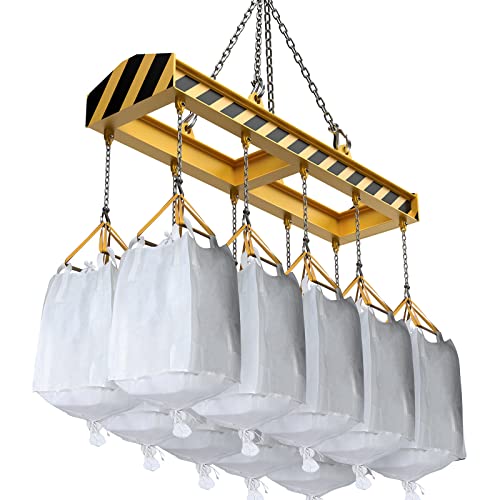 Hoolerry 12 Pcs FIBC Bag Bulk Sack Bulk Bag for Construction Dumpster Sand 1 Ton 3300lbs 35x35x43 in Heavy Duty Large Sand Sacks with Duffle Bottom and Handle for Industrial Transport - Image 7