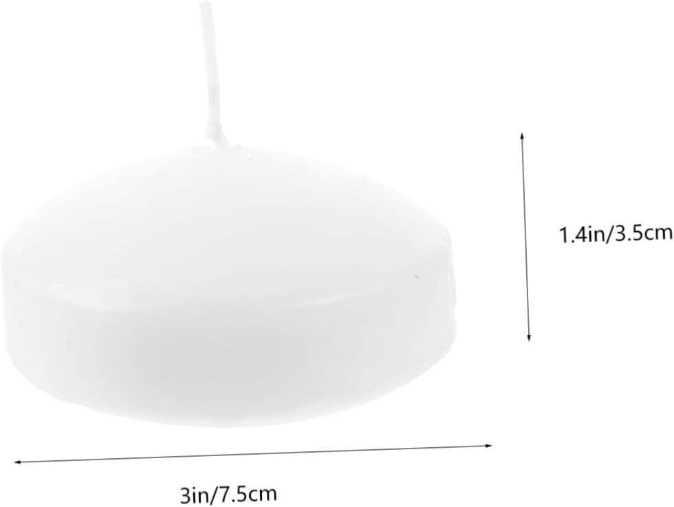 LIFKOME 5pcs Round Floating Candles Unscented Pool Candles for Weddings Parties and Romantic Settings Dripless for Soft Glow