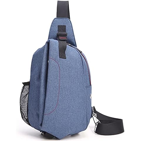Peicees Casual Sling Bag for Men Shoulder Pack Women Crossbody Chest Bags Men's Backpack (Blue) Cover