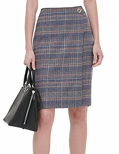 Calvin Klein Women's Tweed Pencil Skirt Brown Size 14 #TOP16