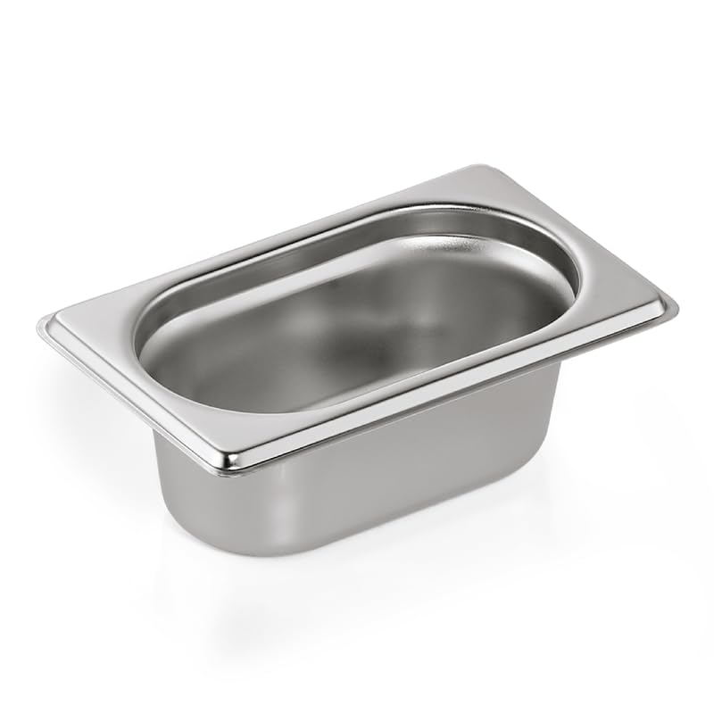 30 contenitori GN 1/9, 65 mm, 0,6 l, in acciaio inox GN 75 ECO