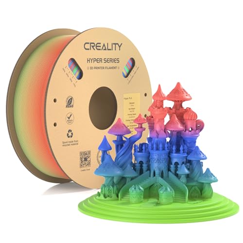 Image of Creality Hyper PLA Filament 1KG Rainbow, Creality 3D Printer Filament PLA 1.75mm Color-Changing,2.2 lb /1 kg, 300mm /s Designed for High-Speed 3D Printing (Fast Color Changing)