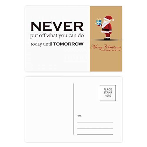 Cartes postales Citation Père Noël en lot de 20 sur papier rigide de qualité supérieur