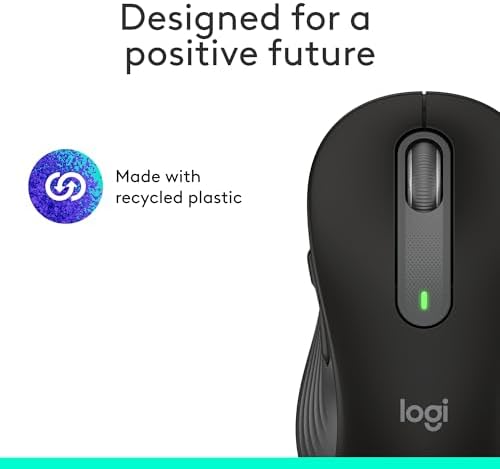 Logitech Signature M650 L Full Size Wireless Mouse - for Large Sized Hands, 2-Year Battery, Silent Clicks, Customizable Side Buttons, Bluetooth, for PC/Mac/Multi-Device/Chromebook - Black — view 10