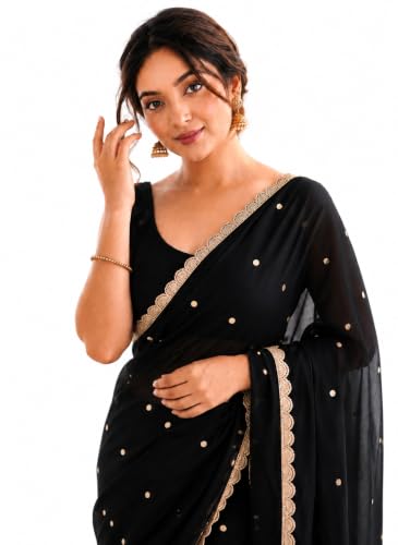 Image of Yashika Women's Rangoli Silk Blend Saree with Blouse Piece for Traditional Ethinic Wear Sari
