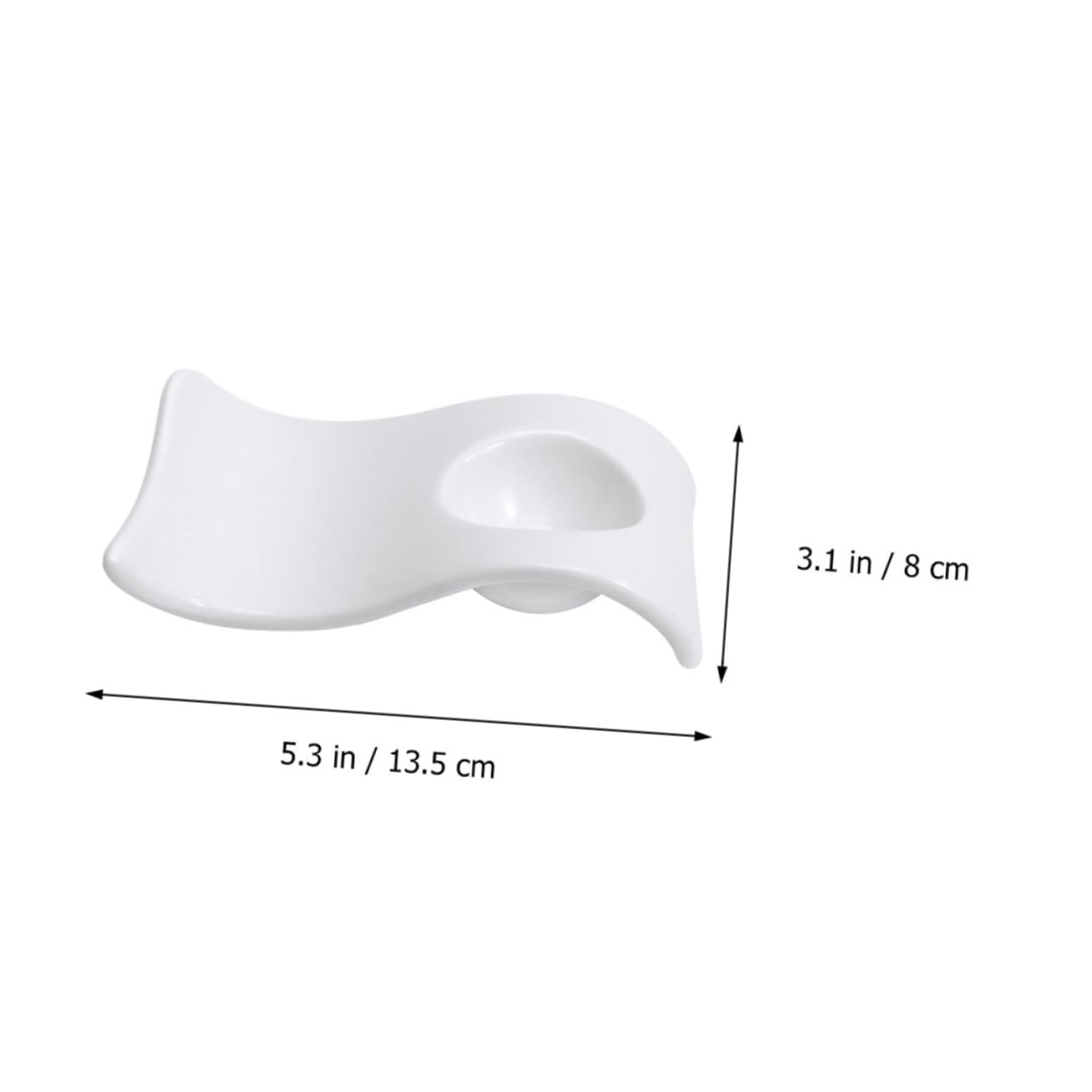 UKCOCO 6 Coquetiers en Céramique Blanc pour Servir Mini Apéritifs, Faciles à Nettoyer, Lot de 6 Pièces Design Moderne et Élégant