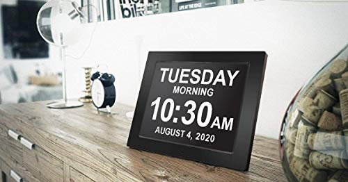 American Lifetime 【New 2023】 Dementia Clock Large Digital Clock For Seniors, Digital Clock Large Display With Custom Alarms, Clock With Day & Date For Elderly, Large Number Digital Clock Black #TOP3