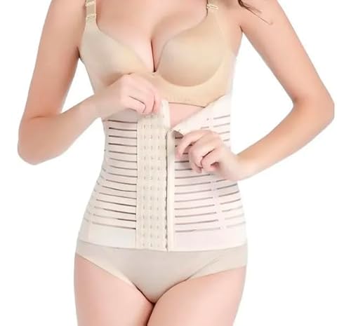Cinta Modeladora Feminina 28 Cm E 4 Barbatanas (Creme, 36)