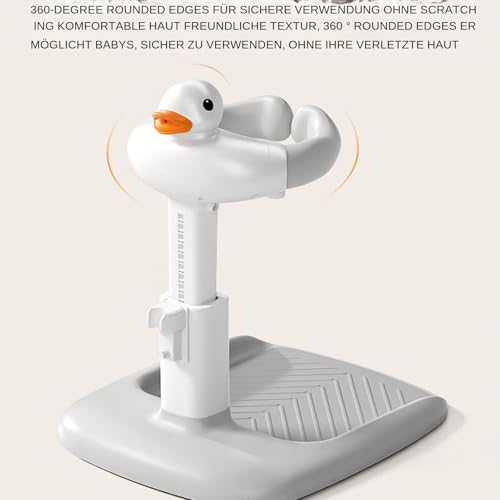 Bébé glisse dans la douche ? Le support de douche bébé debout de 55 cm sécurise le bain