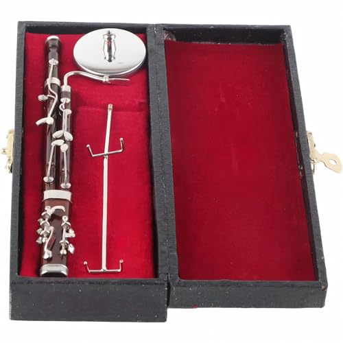 Natudeco Fagott-Ornamente, 17 cm, Fagott-Ornament, Dekoration, Miniatur-Dekoration, Mini-Musikinstrument, Modell, Geschenk, Basteln, Mini-Fagott-Dekoration Zur Dekoration