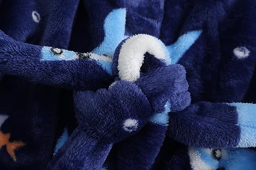 Image of Girls Fleece Robe Boys Hooded Bathrobe Soft Flannel Robe For Kids