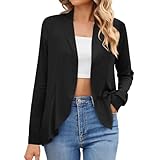  Cardigan Femme Chic et Elegant Uni Long Sleeve Gilet Femme Hiver Chaud Loose