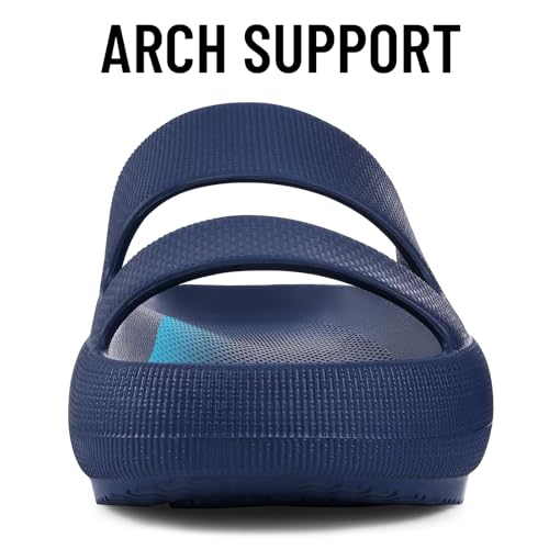 Image of shevalues Orthopedic Slide Sandals for Women with Arch Support Pillow Soft Recovery Slip on Sandals Lightweight Summer Cloud Slippers for Plantar Fasciitis
