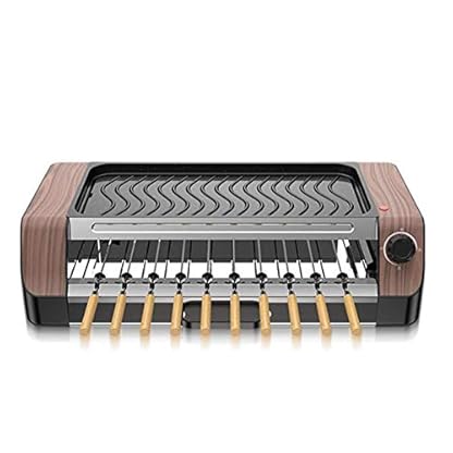 RONGJJ Tischgrill Rauchfreier Elektrischer Tischgrill, Automatische Rotierende Grillspieße, Haushaltsrauchfreier…