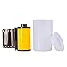 JOVITEC 30 Pieces Plastic Film Canister Holder, 35 mm Empty Camera Reel Containers, Storage Containers Case with Lids for Storing Small Accessories, Film, Keys, Coins, Art Beads(White)
