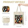 etoenbrc Cotton Canvas Tote Bag with Vinyl Music Records Print for Women, Aesthetic Travel Beach Bag Summer Shopping Shoulder Bags for Gifts, Multicolor, One Size #2