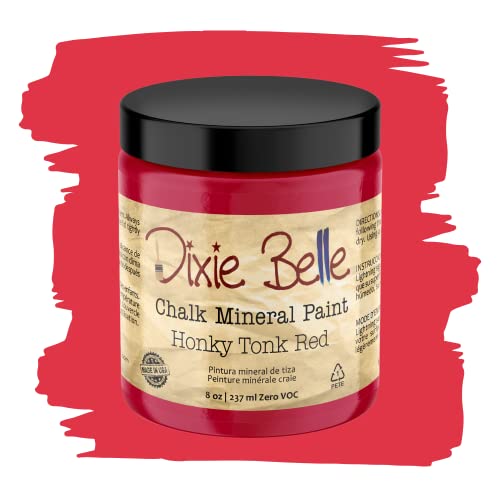Dixie Belle Paint Company Chalk Mineral Paint - Honky Tonk Red (8oz)