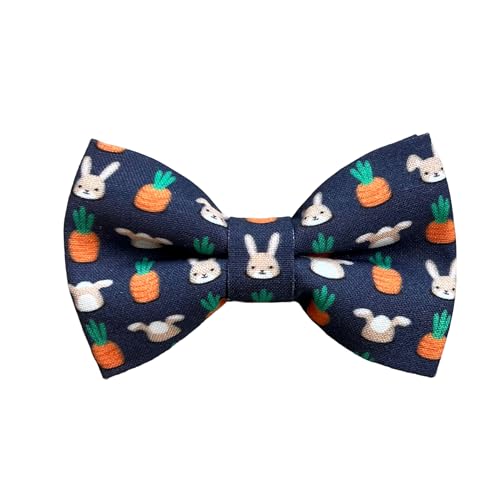 Pre-tied Bow Tie, Easter Bowties Men- Adjustable Bow Ties for Boys and Men, Navy Bunnies Easter Bow Ties for Men Boys