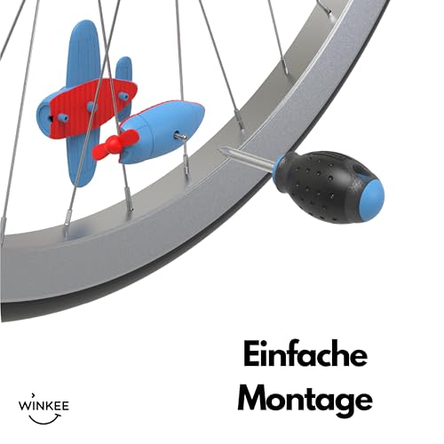 Accesorios para bicicleta Winkee con diseño de avión para radios 3