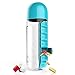 Price comparison product image Asobu 600 ml In Style Integrated Travel Bottle and Pill Organiser Teal/Blue, 7.6x7.6x23.5 cm