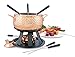 Swissmar Biel 11-Piece Copper-Plated Fondue Set – Hammered Finish – Ideal for Oil & Broth Cooking – Perfect for Entertaining, Kitchen Collections & Wedding Gifts – 2 Liter / 2.1 Quarts