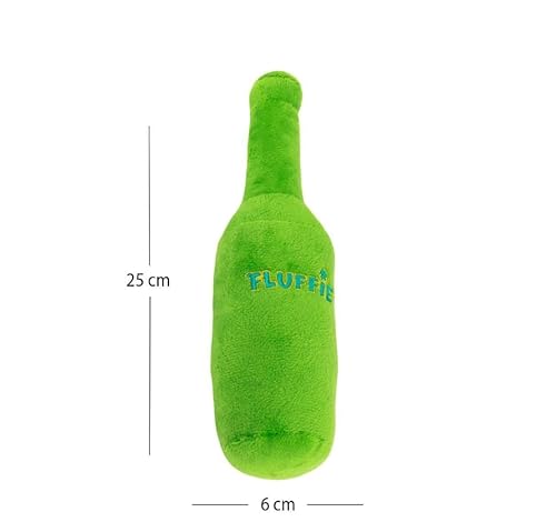 Brinquedo de Pelúcia em Formato de Garrafa de Cerveja 25 cm para Cães – Macio e Divertido