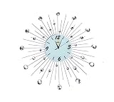 Metal Accent Wall Clock (Silver Sunburst)