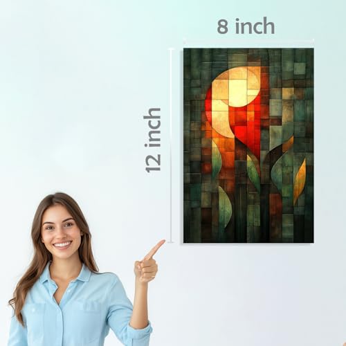 Image of SiddArtify Abstract Geometric Wall Art Prints Set - Modern Poster Decor for Living Room Office - 8x12 inch Board Pack of 6