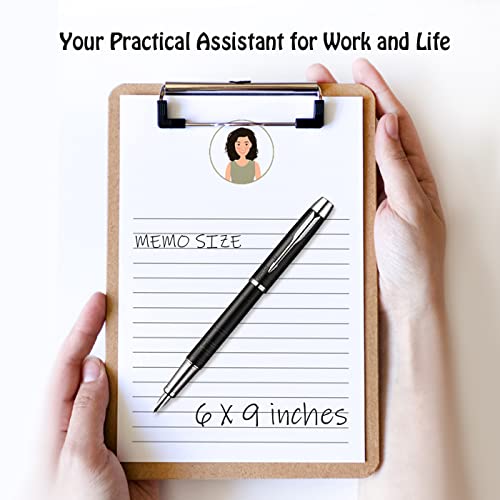 Mini Clipboards, 16 Pack 6" x 9" Small Clipboards Bulk, Wooden Memo Mini Clip Boards with Low Profile Clip, Hanging Loop for Office Home Classroom Supplies image 6