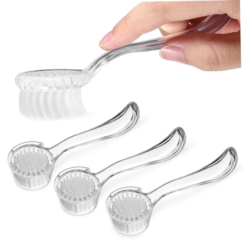 HOLIDYOYO 3本 クリーニング ブラシ フット ブラシ ネイル スクラバー ブラシ マニ 消耗品 フェイシャル クレンジング ブラシ 爪 スクラブ ブラシ 爪 ブラシ 硬い