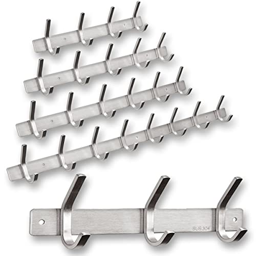 SoulCats® - Perchero de pared (acero inoxidable, 4 ganchos) Cover