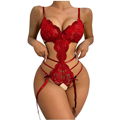One Piece Lingerie Women Deep V Teddy Sexy Hollow Out Bodysuit Lace Exotic Sluttly Nightwear for Sex Naughty Play product thumbnail 10
