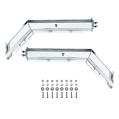 Image of Wheel & Tire Mud Flaps & Splash Guards 1 Pair Pack (Chrome, 1 1 /8 inch BoltSpacing)