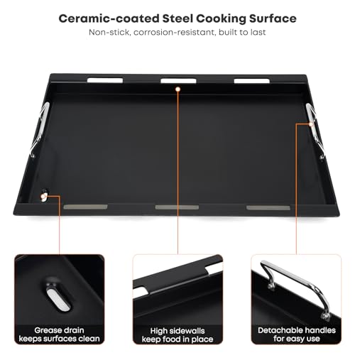 Stanbroil Nonstick Griddle Insert for Weber Spirit 300, Spirit 400 Series, Full Size Flat Top Griddle for Weber Spirit 310 315 320 330 335 425 435, Rust-Resistant by Stanbroil - Image 3