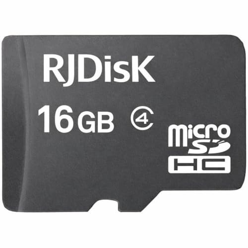 Image of RJDisk microSDHC Memory Card, 16GB, Class 4, Black